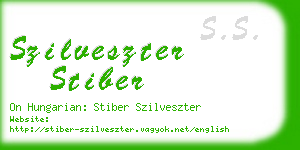 szilveszter stiber business card